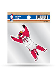 Chicago Bulls 4x4 Mascot Auto Decal - Red