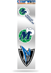 Dallas Mavericks 3pc Retro Spirit Auto Decal - Blue