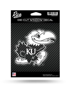 Kansas Jayhawks Carbon Die Cut Auto Decal - Red