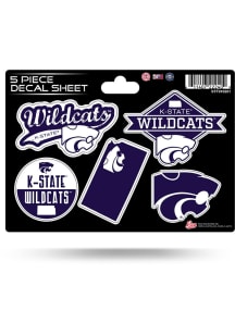K-State Wildcats 5pc Stickers - Purple