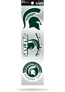 Michigan State Spartans 3pc Retro Spirit Auto Decal - Green