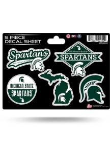 Michigan State Spartans 5pc Stickers - Green
