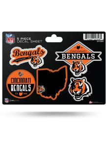 Cincinnati Bengals 5pc Stickers - Orange