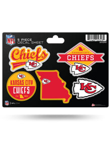Kansas City Chiefs 5pc Stickers - Red