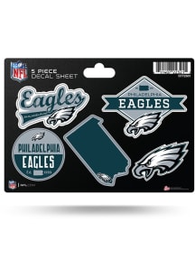 Philadelphia Eagles 5pc Stickers - Midnight Green