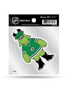 Dallas Stars Mascot 4x5 Auto Decal - Green