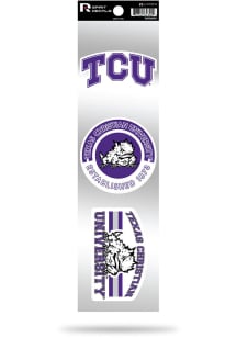 TCU Horned Frogs 3pk Retro Auto Decal - Purple
