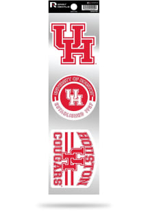 Houston Cougars 3pk Retro Auto Decal - Red