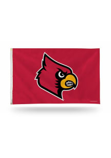 Louisville Cardinals 3x5 Silk Screen Grommet Flag - Red