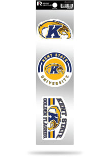 Kent State Golden Flashes 3pk Retro Auto Decal - Navy Blue