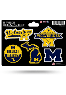 Michigan Wolverines 5pk Auto Decal - Blue