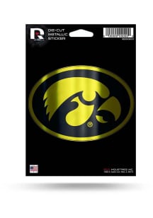 Iowa Hawkeyes Metallic Auto Decal - Yellow