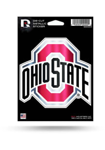 Ohio State Buckeyes Metallic Auto Decal - Red
