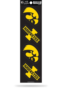 Iowa Hawkeyes Quad Auto Decal - Yellow
