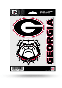 Georgia Bulldogs Triple Spirit Auto Decal - Red