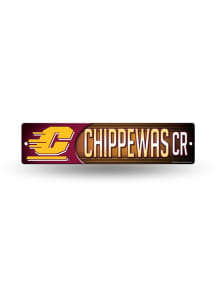 Central Michigan Chippewas 4x16 Plastic Sign - Maroon