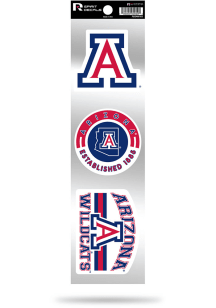Arizona Wildcats 3pk Retro Auto Decal - Blue