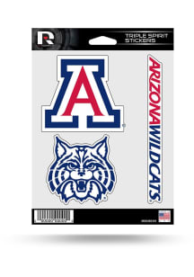 Arizona Wildcats Triple Spirit Auto Decal - Blue