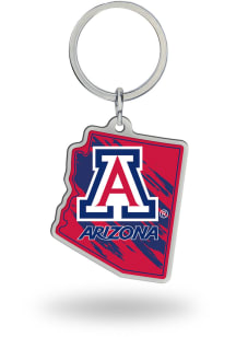 Arizona Wildcats State Shape Keychain - Blue