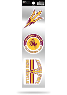 Arizona State Sun Devils 3pk Retro Auto Decal - Maroon