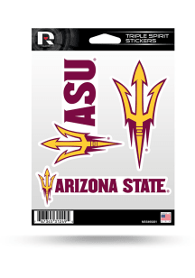 Arizona State Sun Devils Triple Spirit Auto Decal - Maroon