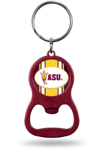 Arizona State Sun Devils Stripe Bottle Opener Keychain - Maroon