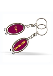 Arizona State Sun Devils Wordmark Spinner Keychain - Maroon