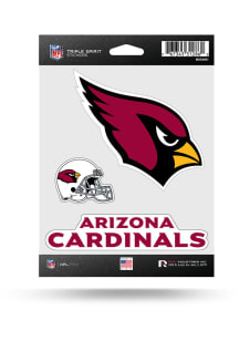 Arizona Cardinals Triple Spirit Auto Decal - Red