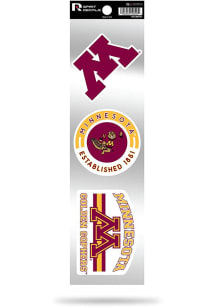 Minnesota Golden Gophers 3pk Retro Auto Decal - Maroon