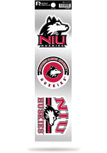 Northern Illinois Huskies 3pk Retro Auto Decal - Red