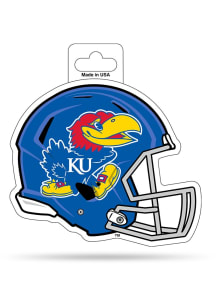 Kansas Jayhawks Die Cut Helmet Auto Decal - Blue