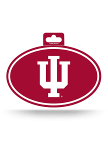 Indiana Hoosiers Euro Auto Decal - Crimson