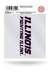 Illinois Fighting Illini Mascot Auto Decal - Orange