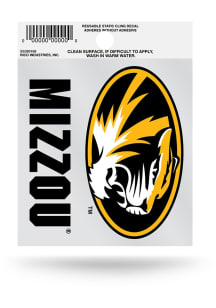 Missouri Tigers Mascot Auto Static Cling Decal - Gold