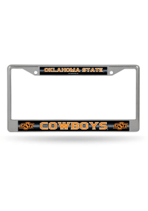 Oklahoma State Cowboys Bling Chrome License Plate Frame - Orange