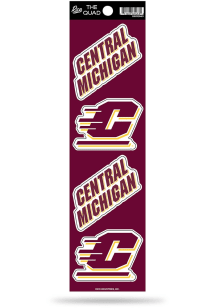 Central Michigan Chippewas Quad Auto Decal - Maroon