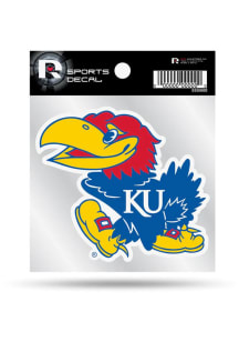 Kansas Jayhawks 4x4 Auto Decal - Blue
