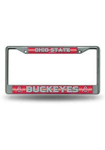 Ohio State Buckeyes Bling Chrome License Plate Frame - Red