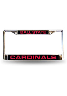 Ball State Cardinals Chrome License Plate Frame - Cardinal