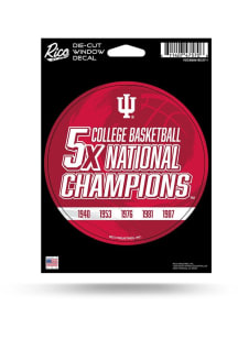 Indiana Hoosiers 5x7 Auto Decal - Crimson