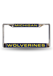 Michigan Wolverines Chrome License Plate Frame - Blue