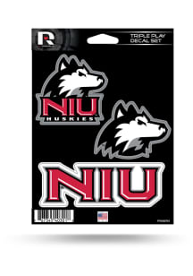 Northern Illinois Huskies Tiple Play Auto Decal - Red
