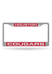 Houston Cougars Chrome License Plate Frame - Red