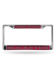Ohio State Buckeyes Chrome License Plate Frame - Red