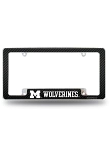 Michigan Wolverines All Over Chrome License Plate Frame - Blue