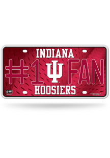 Indiana Hoosiers Crimson #1 Fan Metal Car Accessory License Plate