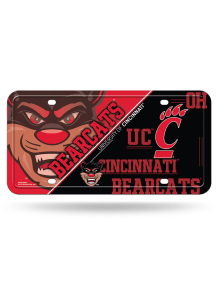 Cincinnati Bearcats Red Metal Car Accessory License Plate