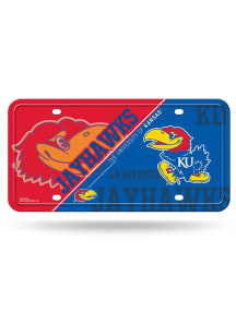 Kansas Jayhawks Blue Metal Car Accessory License Plate