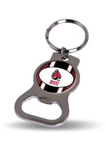 Ball State Cardinals Logo Bottle Opener Keychain - Red