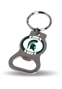 Michigan State Spartans Bottle Opener Logo Keychain - Green